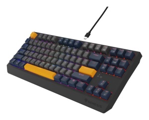 Tastatura gaming mecanica cu fir Genesis Thor 230 TKL, iluminare RGB, switch Linear, switch model Outemu Panda, numar taste 87, 11 butoane multimedia, lungime cablu 1.6m, dimensiuni 363 x 155 x 39 mm, naval blue - Img 6