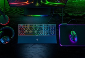 Tastatura Razer Ornata V3 - Low Profile Gaming TECH SPECS SWITCH TYPE Razer™ Mecha-Membrane Switches APPROXIMATE SIZES Full Size LIGHTING 10 Razer Chroma™ RGB Lighting Zones WRIST REST Yes ONBOARD MEMORY None MEDIA KEYS Dedicated Media Controls - Img 2