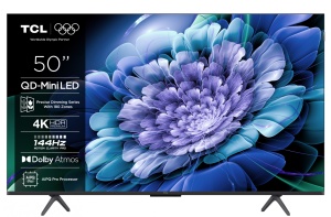 Televizor TCL QD-MiniLED 50C61K, 126 cm, Smart Google TV, 4K Ultra HD, 144Hz