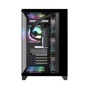 Carcasa 1STPLAYER Gaming MV8 Cube Tower NEGRU - Img 6