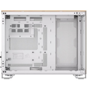 Carcasa CORSAIR 2500X Micro ATX Dual Chamber White/Bamboo Wood, Tempered Glass, mATX, Cooling Layout: Top: 3x120mm sau 2x140mm, Side: 2x120mm, Bottom: 3x120mm sau 2x140mm, Rear: 1x120mm, Expansion Slots 4, 2x2.5 SSD 2x3.5 HDD, no psu included - Img 2