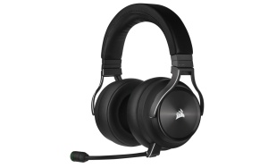 Casti cu microfon Corsair Virtuoso XT RGB WIRELESS, Multi-platform Gaming and Mobile, 20hz-40KHz, 32 ohm, 109db, driver 50mm, autonomie baterie de pana la 15 ore, negru