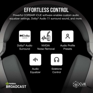 Casti Gaming CORSAIR HS55 WIRELESS— White - Img 12