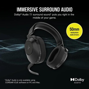 Casti gaming CORSAIR HS65 SURROUND WIRELESS V2 7.1 SURROUND, autonomie baterie 24h - Img 10