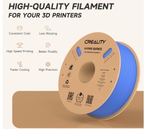 CREALITY HYPER PLA 3D Printer Filament, Blue, Temperatura printare: 200-220 grade celsius, Diametru filament: 1.75mm, Tensile strength: 52.99MPa, Bending strenght:92.38Mpa Dimensiuni rola filament: Diametru 200mm, inaltime 70mm, gaura centrala 56mm, - Img 3