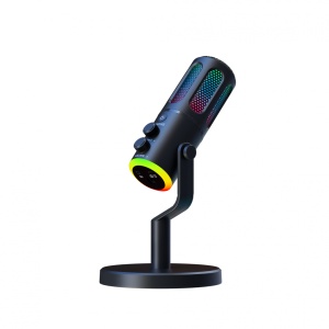 Microfon Gaming de birou Serioux SU8, condenser, unidirectional, frecventa raspuns 20-20KHz, sensibilitate maxima -11DBFS la 80 dB SPL, rata de esantionare 48KHz, rata de biti 16/24bit, raport semnal zgomot 75dB, interfata 3.5mm si USB-C, putere intrare - Img 3