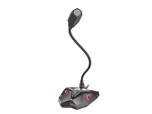 Microfon Genesis Radium 100, omnidirectional, frecventa raspuns 50 - 16000 Hz, lungime cablu 150cm, negru