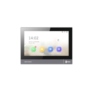 Monitor videointerfon WIFI 7" Hikvision DS-KH8381-WTE1/SF; ecran colorful IPS 7", rezolutie ecran 1024 × 600; Conectivitate: Retea wireless: Wi-Fi 802.11b/g/n; 1 RJ-45 10/100Mbps self-adaptive; TCP/IP, SIP, RTSP; microfon si difuzor incorporat; 8x