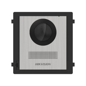 Post videointerfon de exterior pentru blocuri Hikvision DS-KD8003-IME1 (B)NS 2MP HD Camera, Fish eye, IR Supplement, RAM 256 MB,2 lock relays, 4-ch alarm input,Wired network 10/100 Mbps self-adaptive Ethernet, Network interface 1 RJ45, 12 VDC Power