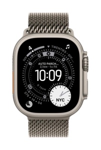 Apple Watch 49mm Natural Titanium Milanese Loop - Large