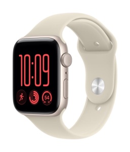 Apple Watch SE 3 GPS 44mm Starlight Aluminium Case with Sand Sport Band - S/M