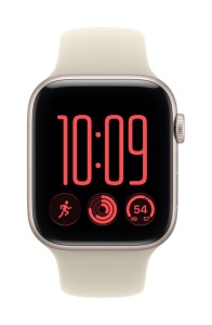Apple Watch SE 3 GPS + Cellular 44mm Starlight Aluminium Case with Sand Sport Band - S/M