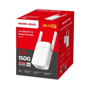 AX1500 Wi-Fi Range Extender SPEED: 300 Mbps at 2.4 GHz + 1201 Mbps at 5 GHz SPEC: 2× Fixed External Antennas, 1 × Gigabit Port, Wall Plugged, 1024 QAM, OFDMA FEATURE: MERCUSYS APP, WPS/Reset Button, Signal Indicator, Range Extender/Access Point mode, - Img 9