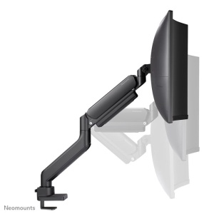 Brat monitor pentru ecrane curbate Neomounts DS70PLUS-450BL1; pentru display-uri cu diagonale 17"-49", sistem de prindere VESA 75x75~100x100, greutate maxima suportata 18kg, full motion, tilt +45°, swivel 90°, rotate 180°, distanta fata de perete - Img 5