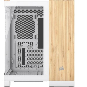 Carcasa CORSAIR 2500X Micro ATX Dual Chamber White/Bamboo Wood, Tempered Glass, mATX, Cooling Layout: Top: 3x120mm sau 2x140mm, Side: 2x120mm, Bottom: 3x120mm sau 2x140mm, Rear: 1x120mm, Expansion Slots 4, 2x2.5 SSD 2x3.5 HDD, no psu included - Img 3