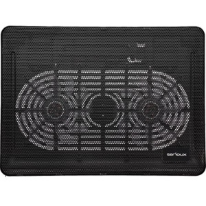 Cooling pad Serioux, SRXNCP007, Dimensiuni: 340*250*23mm, Compatibilitate maxima laptop: 15.6 inch, Dimensiune ventilator: 2 x 125 *125*15mm, Nivel zgomot: 10dB, Flux aer: 20CFM, Tensiune alimentare: DC 5V, Viteza rotatie maxima: 1500RPM, Iluminare LED: - Img 3