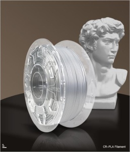 CREALITY CR PLA 3D Printer Filament, ivory white, 1KG, Printing temperature: 190-220, Filament diameter: 1.75mm, Tensile strength: 60MPa, Size of filament wheel: Diameter 200mm, height 66mm, hole diameter 56mm. Utilizare: pana la 6 luni de la deschiderea - Img 2