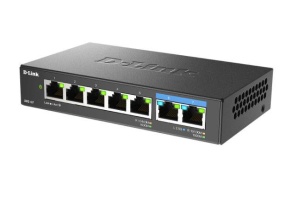 D-Link switch DMS-107, 7 porturi, Standarde si protocoale: IEEE 802.3 10BASE-T, IEEE 802.3u 100BASE-TX, IEEE 802.3ab 1000BASE-T, IEEE 802.3bz 2.5GBASE-T5 porturi Gigabit, 2 porturi 2.5Gbps, Capacitate 20 Gbps, fara ventilator, carcasa metal, - Img 2