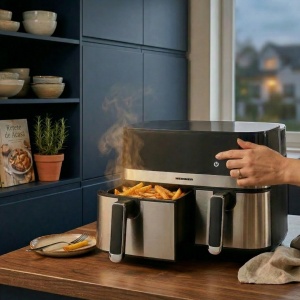 FRITEUZA DUBLA CU AER CALD HEINNER PRODUAL FUSION HAF-H9DB17BKS - Img 8