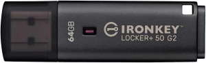 Memorie USB Flash Drive Kingston 64GB IronKey Locker+ 50 G2