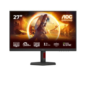 Monitor AOC 27" Q27G4SRU, Diagonal (inch): 27, Diagonal (cm): 68, Aspect ratio: 16:9, Panel: Fast IPS, Resolution: 2560x1440, Refresh Rate: 320Hz, Response time GtG: 1ms, Response time MPRT: 0.3ms, Brightness (max): 450 cd/m², Contrast (static) : 1000:1,