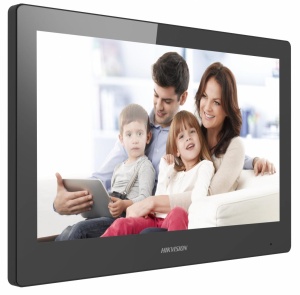 Monitor videointerfon WIFI modular 10" color Hikvision DS-KH8520-WTE1/EU; ecran LCD 10" color cu touch screeen, rezolutie ecran 1024 ×600; design modern; Conectivitate: Retea wireless: Wi-Fi 802.11b/g/n;Network:10/100 Mbps self adaptive network; TCP/IP, - Img 2