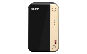 NAS QNAP 264 2-Bay, CPU Intel Celeron N5105/N5095 4-core/4-thread Processor, RAM 8 GB DDR4 (onboard, not expandable), HDD 2 x 2.5"/3.5" SATA 6Gbps + 2 x M.2 2280 PCIe Gen 3 x1 SSD slots (neincluse), LAN: 2 x 2.5GbE (optional 10GbE expansion via a PCIe - Img 3