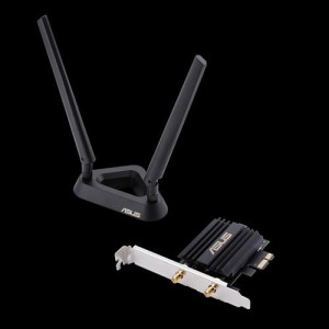 Placa de retea Asus PCE-AX58BT, AX 3000, 2.4 GHz / 5 GHz 574Mbps,Bluetooth® 5.0 - PCE-AX58BT