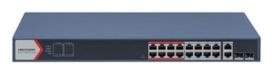 Switch 16 porturi POE Hikvision DS-3E1318P-EI(B), L2, Smart Managed, 16 × 100 Mbps PoE RJ45 ports si 2 × porturi gigabit, Putere PoE 230W, maxim 30W per port, Extend mode - pana la 300 metri, Switching capacity 7.2 Gbps, Visualized Topology Management, - Img 3