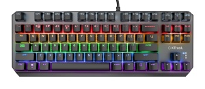 Tastatura Trust GXT834 Callaz Tenkeyless cu fir mecanica, negru
