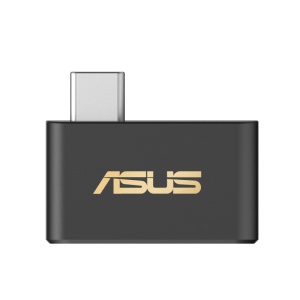 Adaptor Wireless ASUS USB-BE93 Mini BE6500, Tri-Band 2.4 GHz / 5 GHz / 6 GHz, USB-C, WiFi 7, Negru