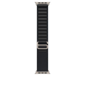 Apple Watch 49mm Black Alpine Loop - Small - Natural Titanium Finish