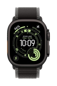 Apple Watch 49mm Black/Charcoal Trail Loop - S/M - Black Titanium Finish