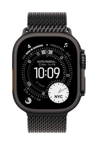 Apple Watch 49mm Black Titanium Milanese Loop - Large