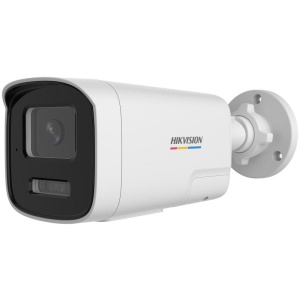 Camera de supraveghere IP Bullet 4MP ColorVu Hikvision DS-2CD1T47G2H- LIUF/SL(2.8MM), lentila fixa 2.8mm, iluminare: Color: 0.001 Lux @ (F1.0, AGC ON),B/W: 0 Lux with IR: 50m, microfon incorporat, difuzor incorporat, alarma la evenimente: Motion