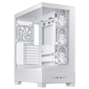 Carcasa ASUS A31 Plus TG ARGB, Mid Tower, White