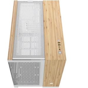 Carcasa CORSAIR 2500X Micro ATX Dual Chamber White/Bamboo Wood, Tempered Glass, mATX, Cooling Layout: Top: 3x120mm sau 2x140mm, Side: 2x120mm, Bottom: 3x120mm sau 2x140mm, Rear: 1x120mm, Expansion Slots 4, 2x2.5 SSD 2x3.5 HDD, no psu included - Img 4
