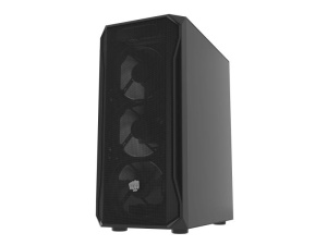 Carcasa FURY SHOBO SH4F Mid Tower NEGRU, Tempered Glass, Sloturi Expansiune 7, Drive Bays: 2x3.5" 2x2.5", Ventilatoare Suportate: 8 (spate: 1x120mm, fata: 3x120mm sau 3x140mm, sus: 2x120mm sau 1x140mm, jos: 2x120mm), Ventilatoare Incluse: 4 (4x120mm), - Img 3