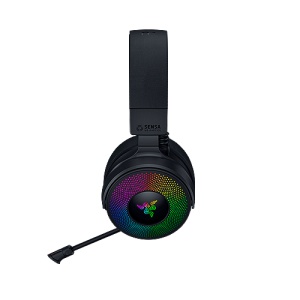 Casti Razer Kraken V4 Pro, wireless, bluetooth, cu fir, frecventa raspuns 20 Hz – 28 kHz, conectivitate wireless: 2.4 GHz Wireless prin OLED Control Hub sau Bluetooth 5.3, cu fir USB-A sau 3.5mm, microfon retractabil Razer™ HyperClear Super Wideband - Img 4