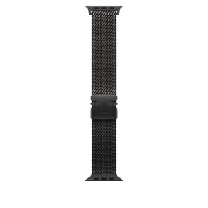 Curea pentru Apple Watch 49mm Black Titanium Milanese Loop - Medium