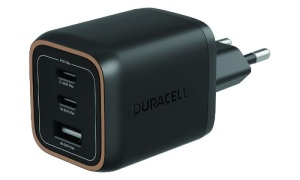 Incarcator Duracell, putere 65W, conectivitate GaN 2 x USB-C