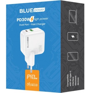 Incarcator retea BLUE Power BC111A 30W/3A 1xUSB-A & 1xUSB-C White - Img 3