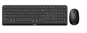 Kit Wireless tastatura si mouse Philips SPT6407B/00, taste numerice, negru - Img 2