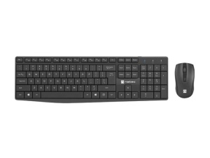 NATEC SQUID. Keyboard form factor: Full-size (100%), Connectivity technology: Wireless, Device interface: USB, Keyboard key switch: Membrane, Keyboard layout: QWERTY, Keyboard number of keys: 105, Recommended usage: Home/Office. Product colour: Black.