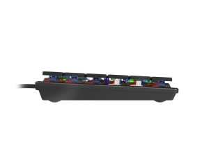 Tastatura gaming mecanica cu fir Genesis Thor 420 , iluminare RGB, switch Content Slim Blue, numar taste 104, 12 butoane multimedia, lungime cablu 165m, dimensiuni 418 x 113 x 24 mm, gri - Img 7