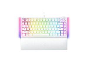 Tastatura mecanica gaming BlackWidow V4 75%, taste ABS, layout US, iluminare RGB, cu 6 butoane customizabile, suport pentru incheietura magnetic, alb - Img 4