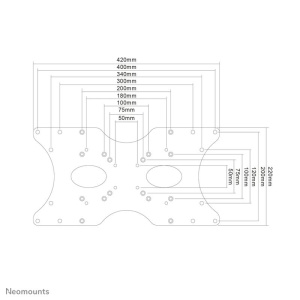 Adaptor VESA Neomounts by Newstar FPMA-VESA400, 400x200mm, suporta pana la 35kg, argintiu - Img 4