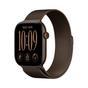 Apple Watch Series 12 GPS + Cellular 42mm Dark Bronze Aluminium Case with Dark Bronze Milanese Loop