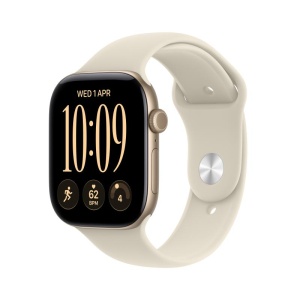 Apple Watch Series 12 GPS + Cellular 42mm Light Gold Aluminium Case with Sand Sport Band - M/L