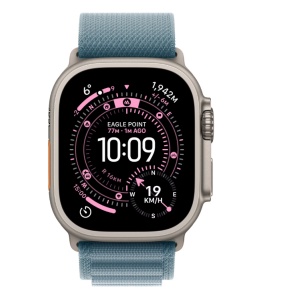 Apple Watch Ultra 3 GPS + Cellular 49mm Natural Titanium Case with Light Blue Alpine Loop - Small